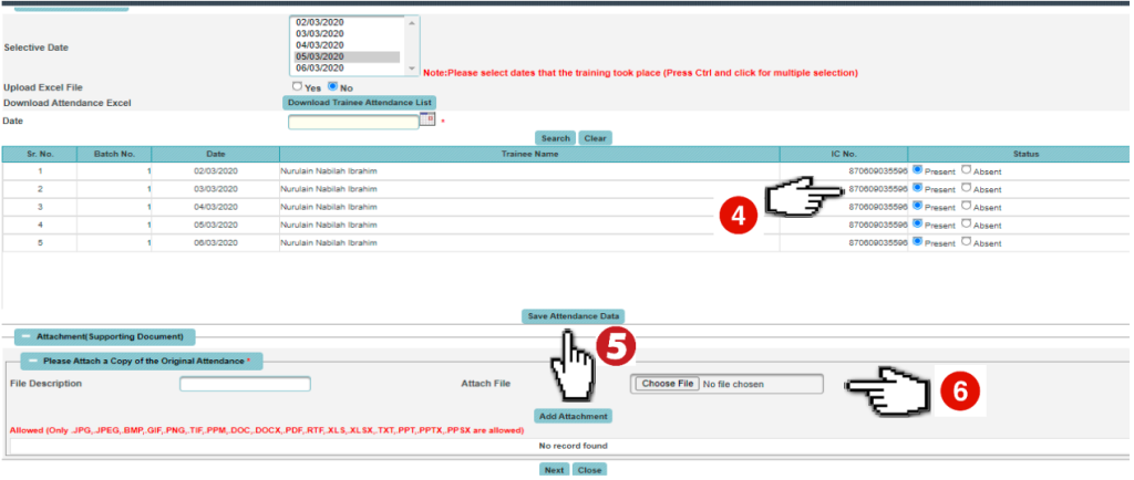 HRD Corp Training Claim