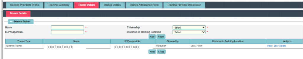 HRD Corp Training Claim